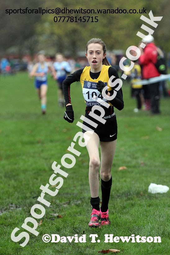 Girls under-13s, British Athletics Liverpool Cross Challenge, Sefton Park, Liverpool. Photo: David T. Hewitson/Sports for All Pics